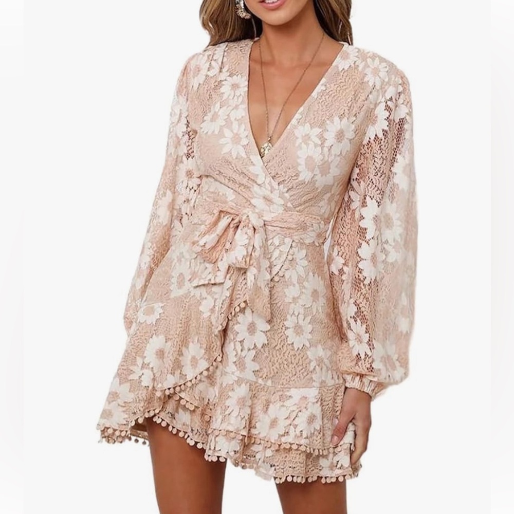 Lace wrap dress- size XL